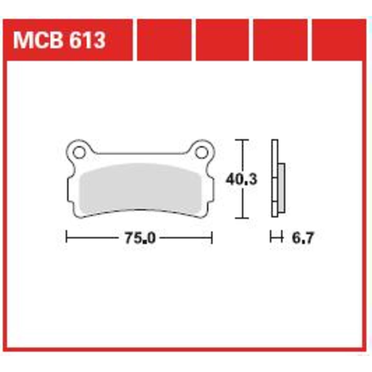 Jarrupalat, levyjarru TRW MCB613