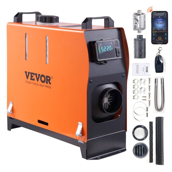 VEVOR Diesel Air Heater All-in-one 12V 5-8KW Bluetooth App LCD for Car RV