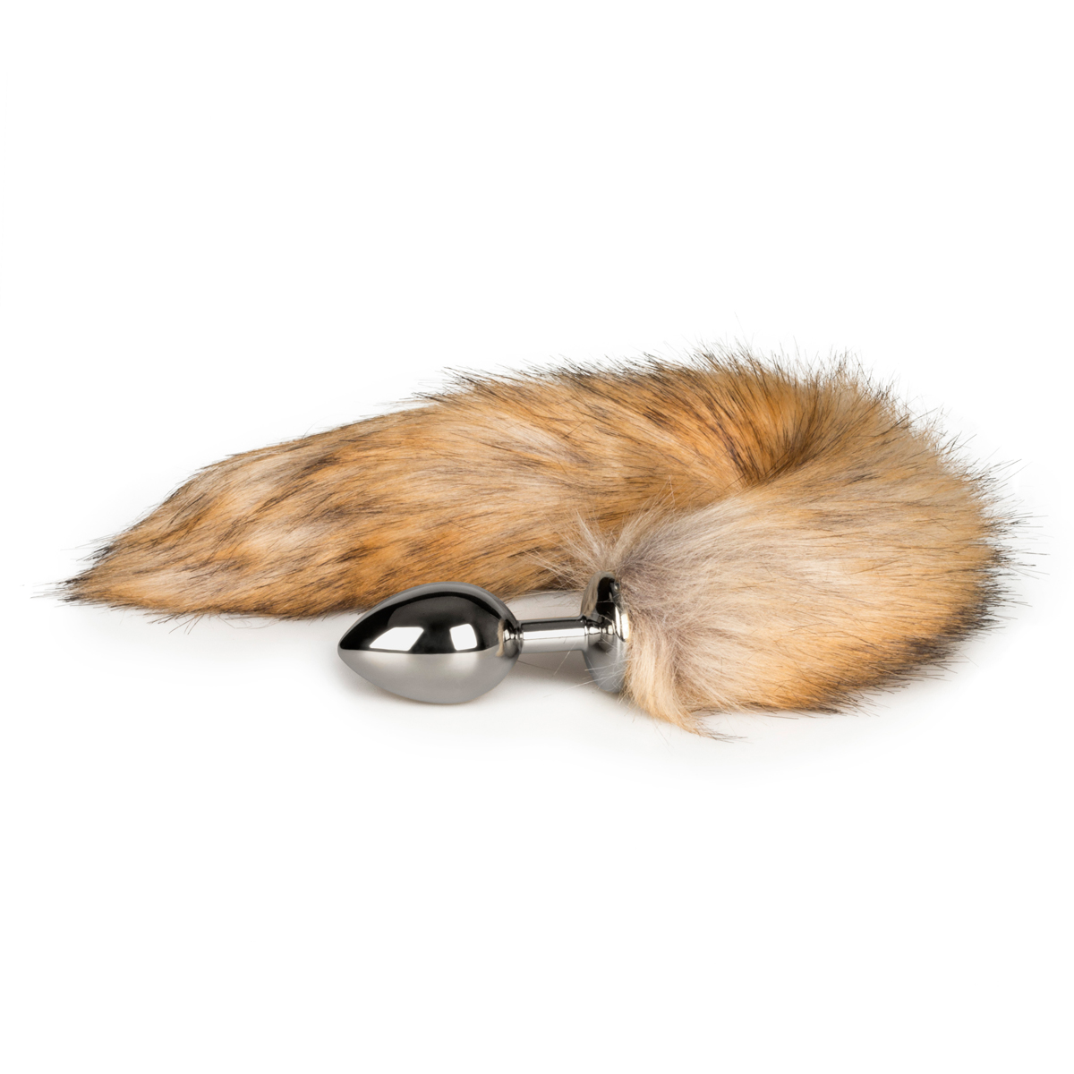 Fox Tail Plug No. 2 Silver Anaalitappi hännällä