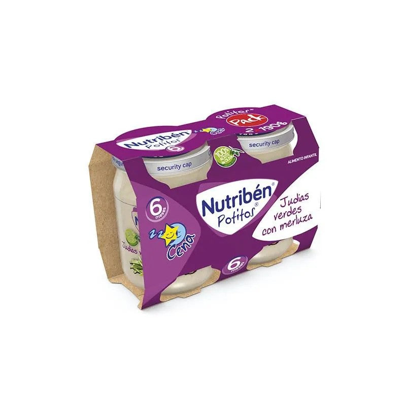 Nutriben Nutribén Potito Dinner Bipack vihreät pavut ja kummeliturska 2x 190g