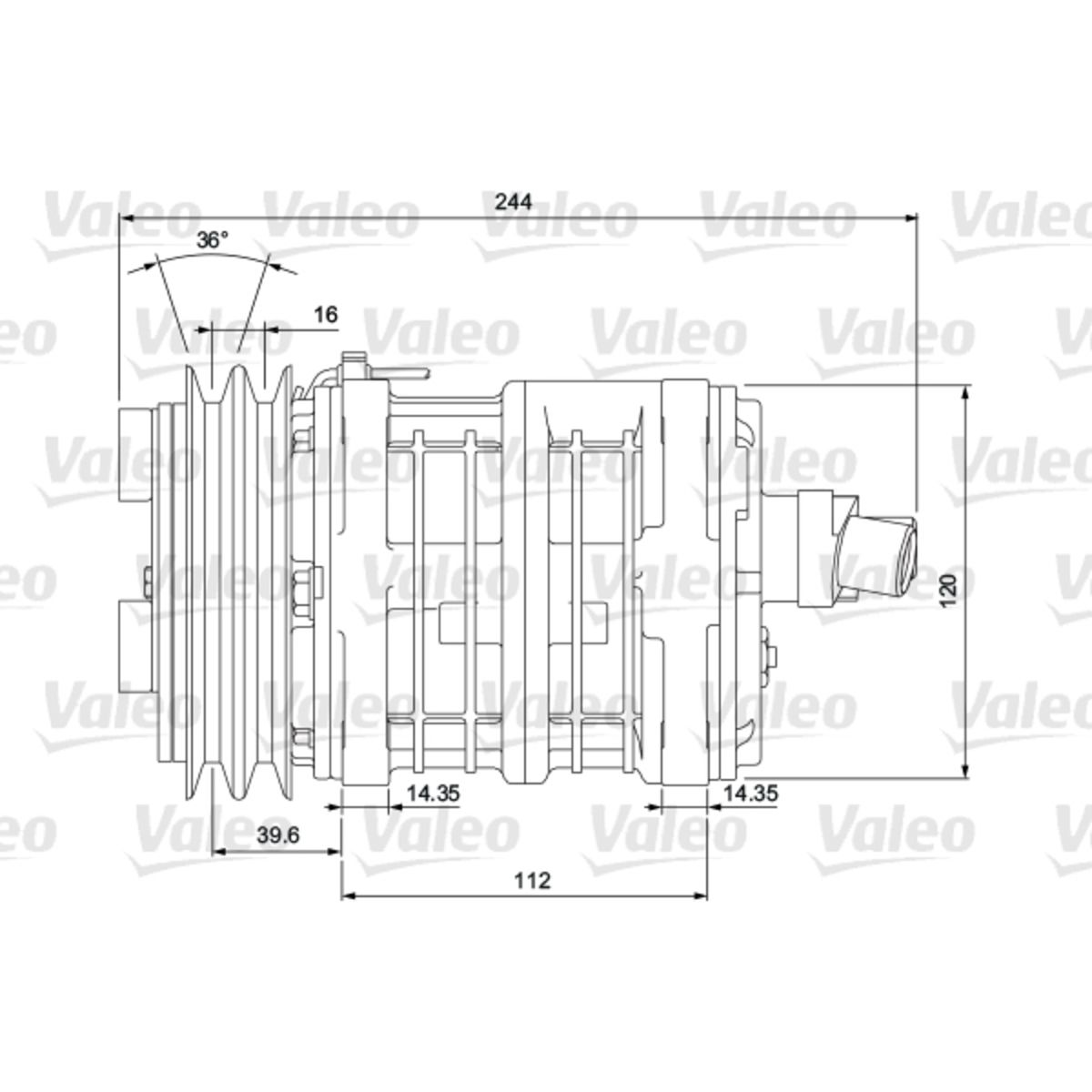 Kompressori, ilmastointilaite VALEO 700853