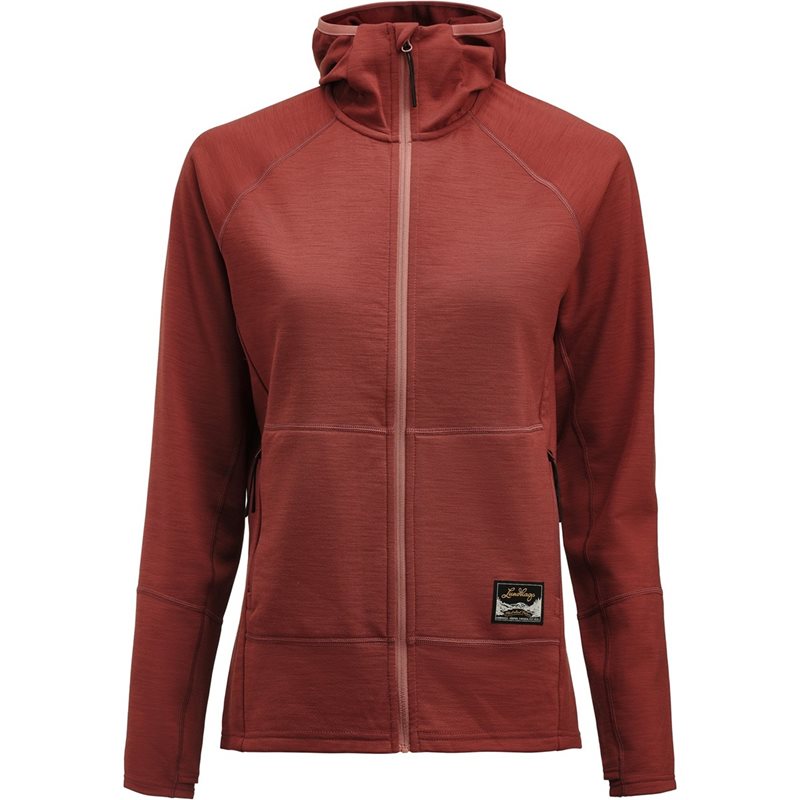 Lundhags Tived Merino HoodieW Rosewood - L