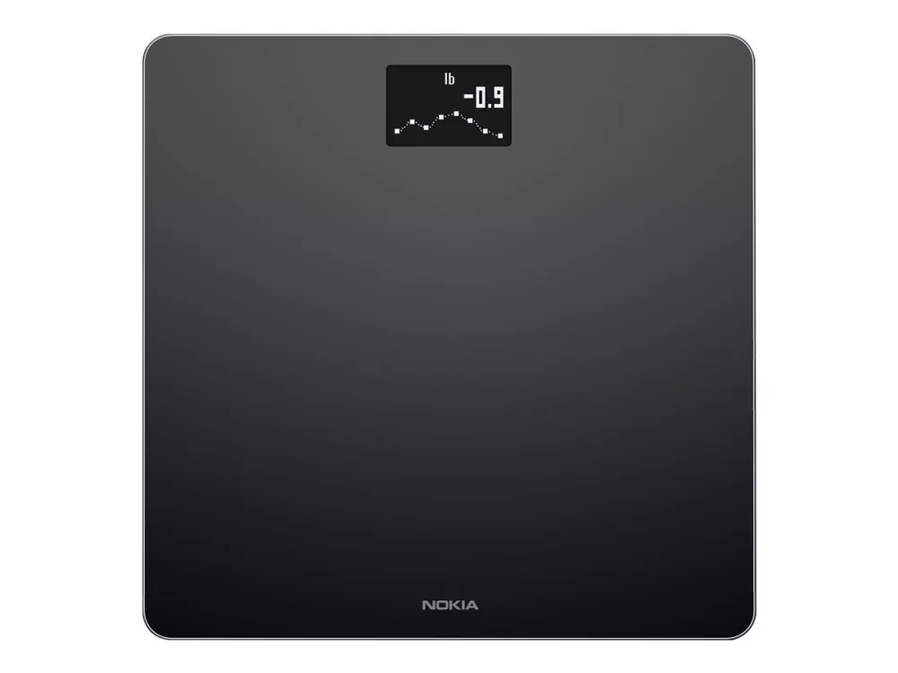 Withings Body, Sähkökäyttöinen henkilövaaka, 180 kg, 100 g, Musta, 5 kg, kg, lb, ST