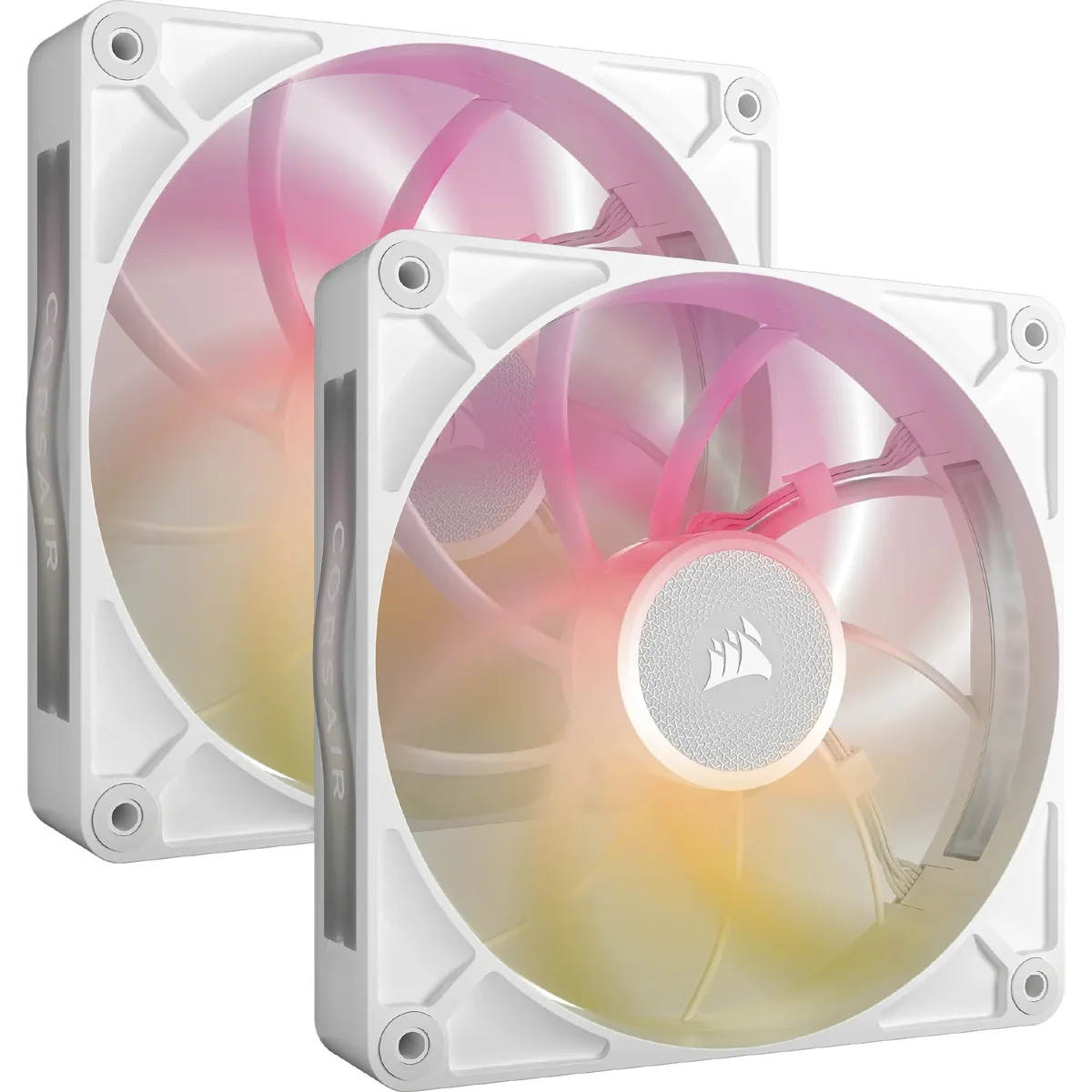 Corsair iCUE Link RX140 MAX PWM RGB -tuuletinsarja, Magneettilaakeri, 140 mm, 2 kpl, valkoinen