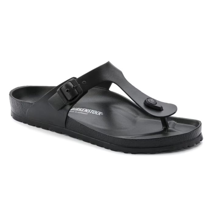 BIRKENSTOCK® Gizeh Regular EVA sandaalit mustana – mukavuutta ja tyyliä arkeen ja rentoutumiseen, koko 36-46