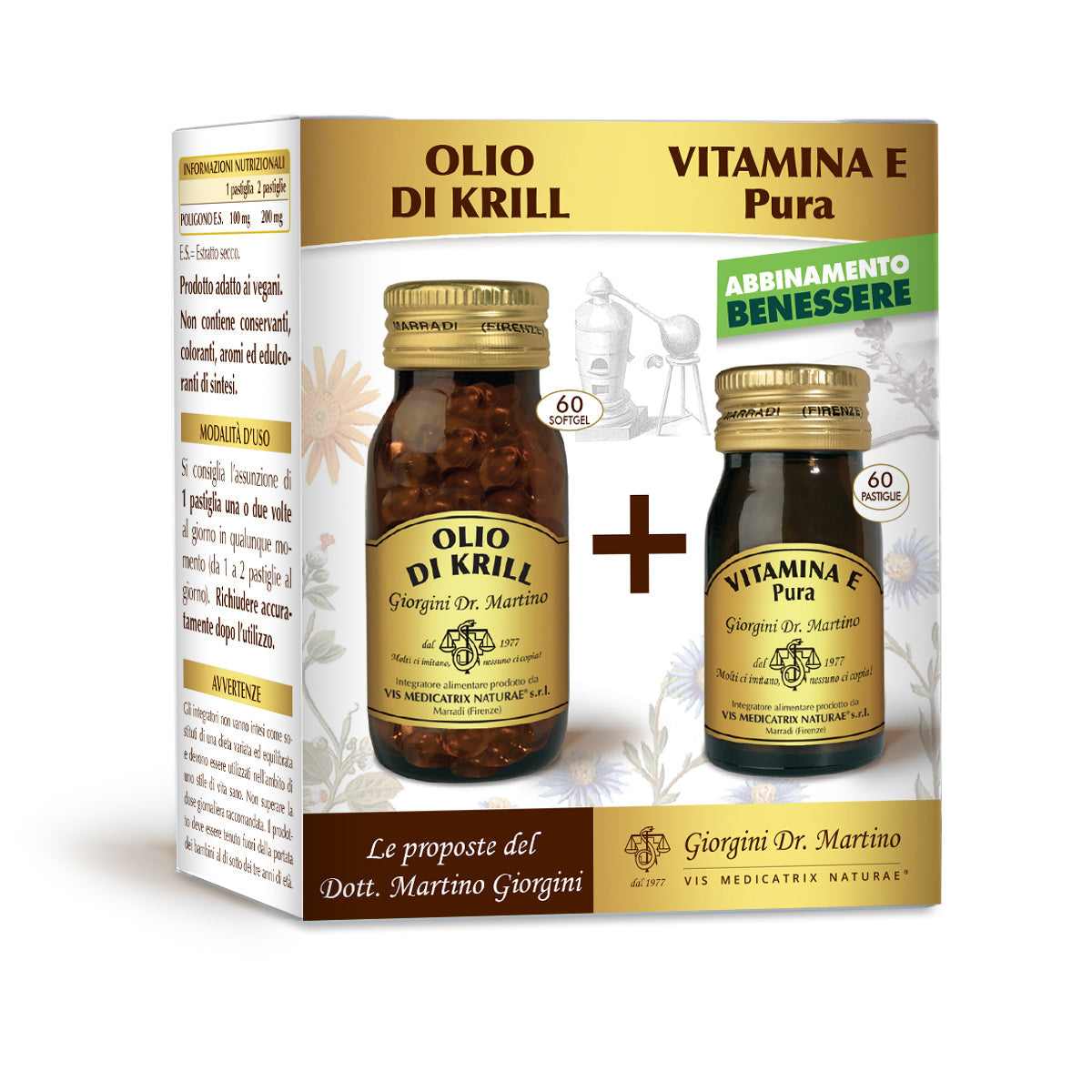Dr Giorgini Krill Oil 50,4g + Pure E-vitamiini 30g Setti
