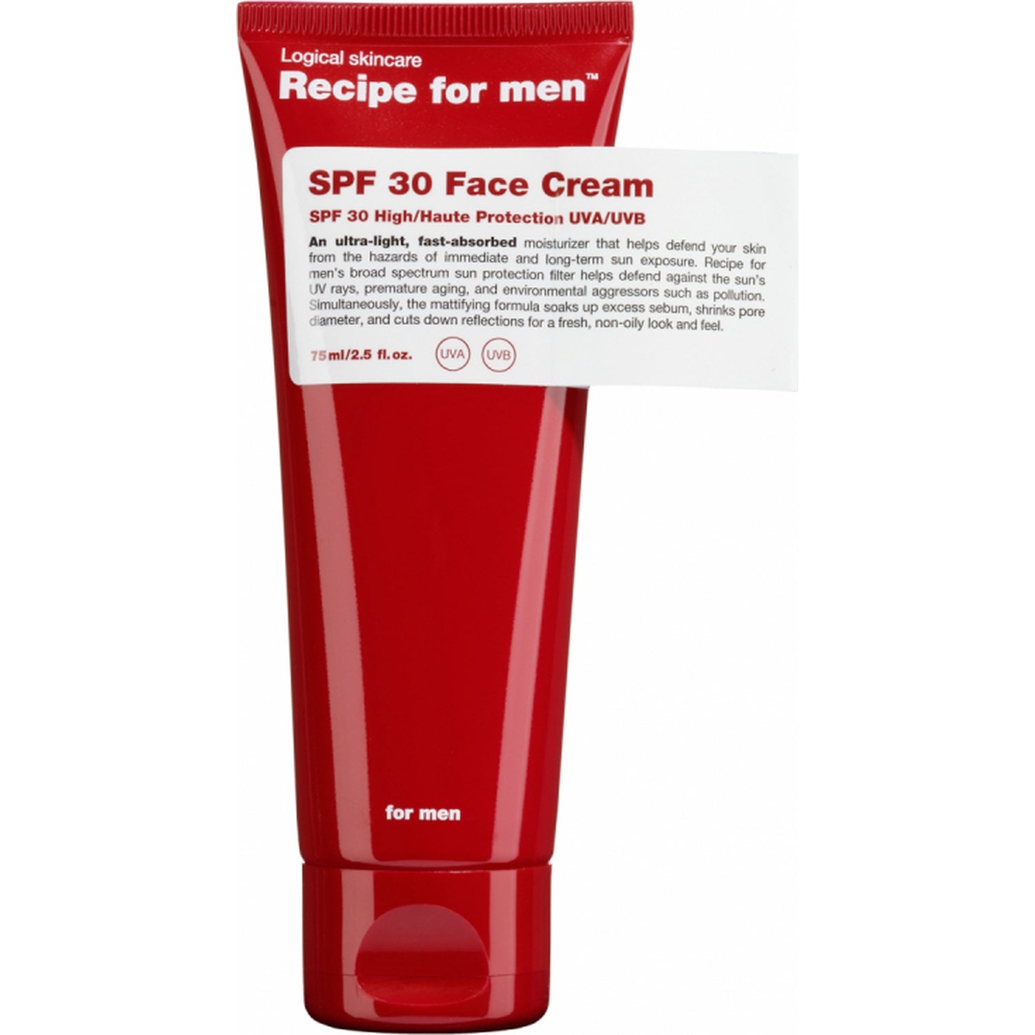 Recipe for men SPF 30 Face Cream 75 ml