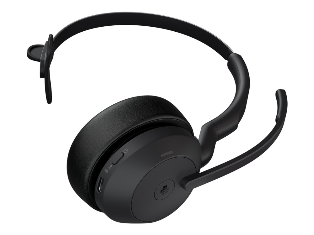 Jabra Evolve2 55 MS -langaton monokuuloke + latausteline ja USB-A-sovitin, musta