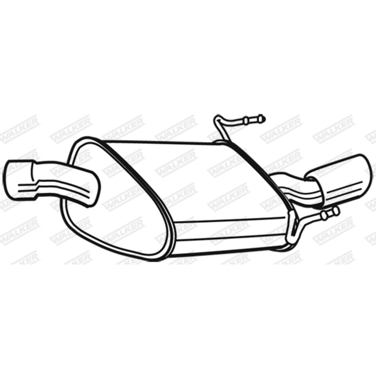 Takaäänenvaimentaja WALKER 23034