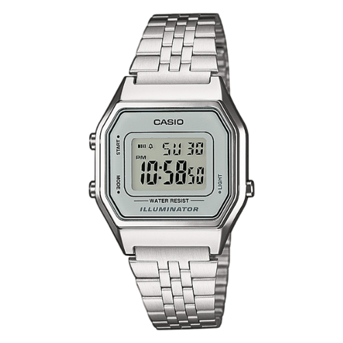 Casio Classic LA680WEA-7EF Naisten Digitaalikello - Hopea