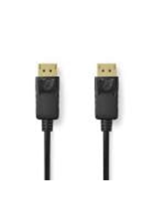 Nedis DisplayPort kaapeli | DisplayPort uros | DisplayPort uros | 8K@60Hz | Kullattu | 3.00 m | Pyöreä | PVC | Musta | Label