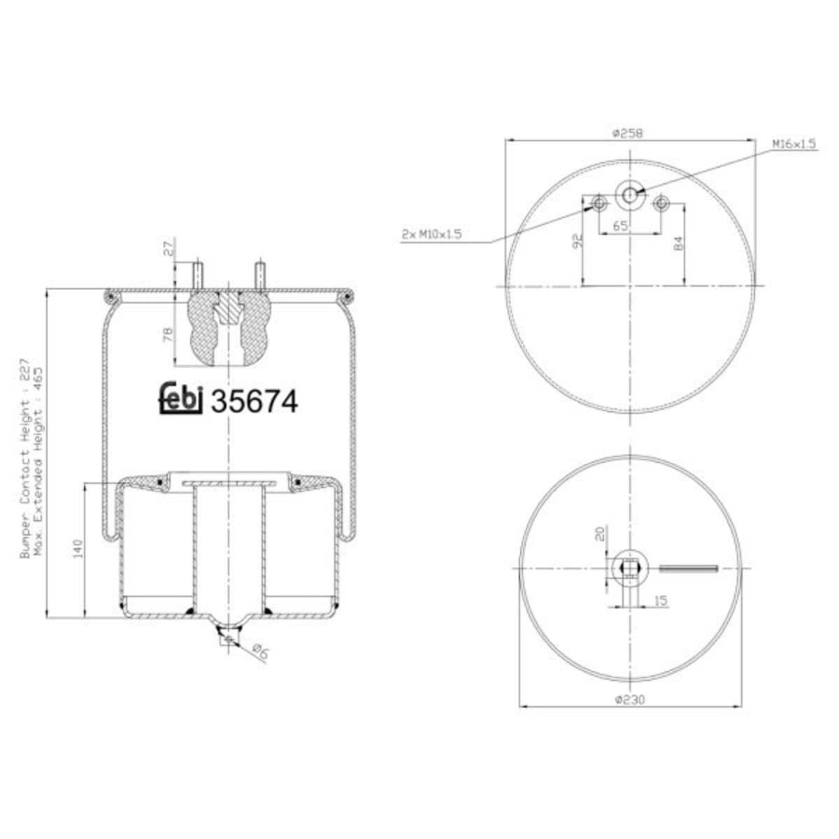 Metallipalje, ilmajousitus FEBI BILSTEIN 35674