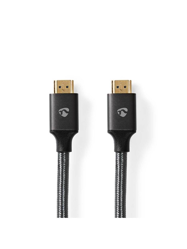 High Speed ​​HDMI TM Kaapeli Ethernet | HDMITM liitin | HDMITM liitin | 4K@30Hz | ARC | 18 Gbps | 10.00 m | Pyöreä | Puuvilla | Gun