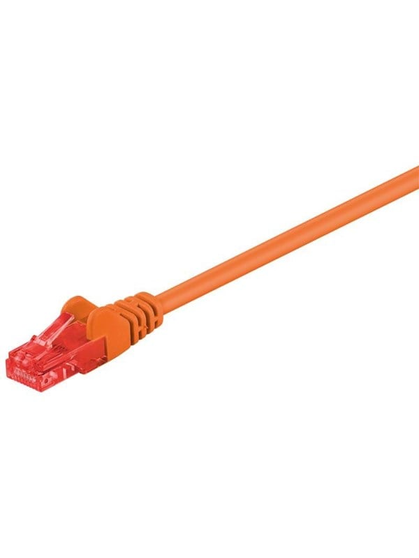 Goobay CAT 6 patchkabel, U/UTP, orange kopparklädd aluminiumtråd (CCA)