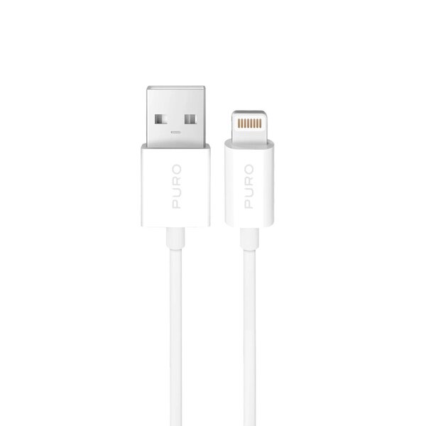 Puro TPE 12W USB-A Cable - Lightning 3m - White