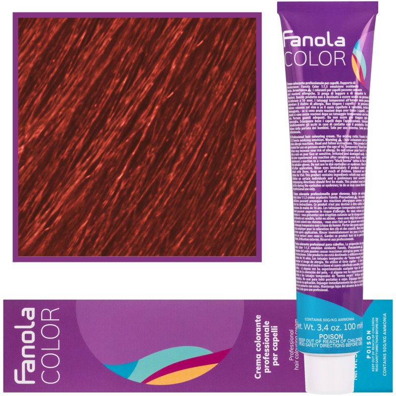 Fanola Color Cream Väritysvoide 100 ml 6,46 Tumma Blonde Kuparipunainen
