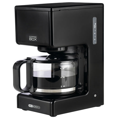 OBH Nordica Coffee Box, Suodatinkahvinkeitin, 0,75 L, Jauhettu kahvi, 680 W, Musta
