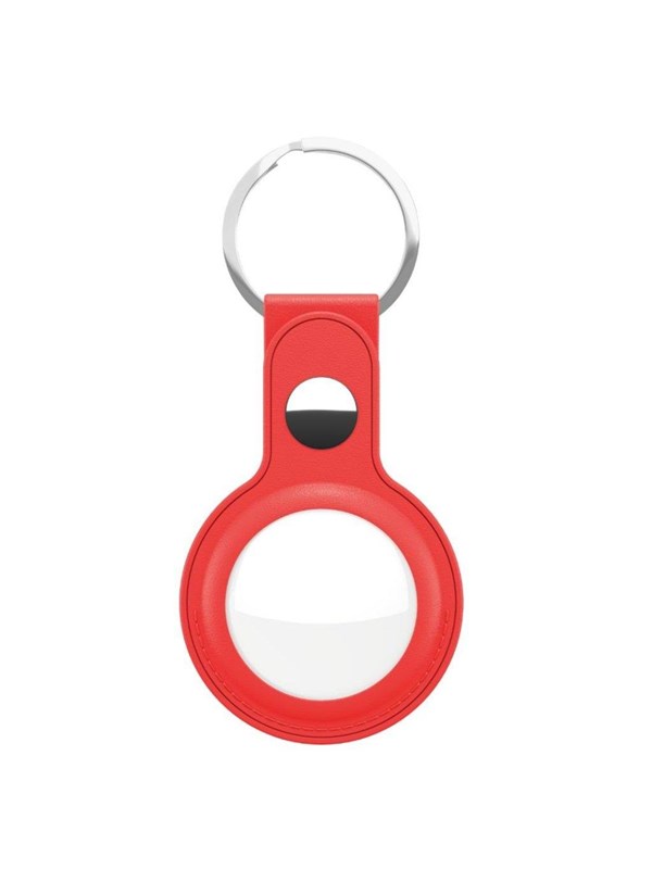 KeyBudz Leather Keyring, AirTag -avaimenperä, Punainen