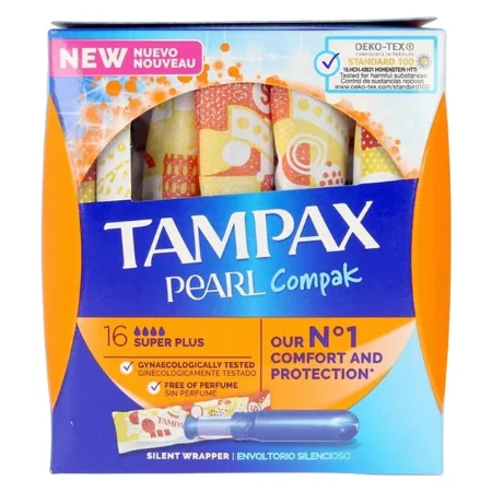 Tampax Pearl Compak Super Plus Tamponit - 16 kpl Tampax Pearl Compak Super Plus Tamponit - 16 kpl