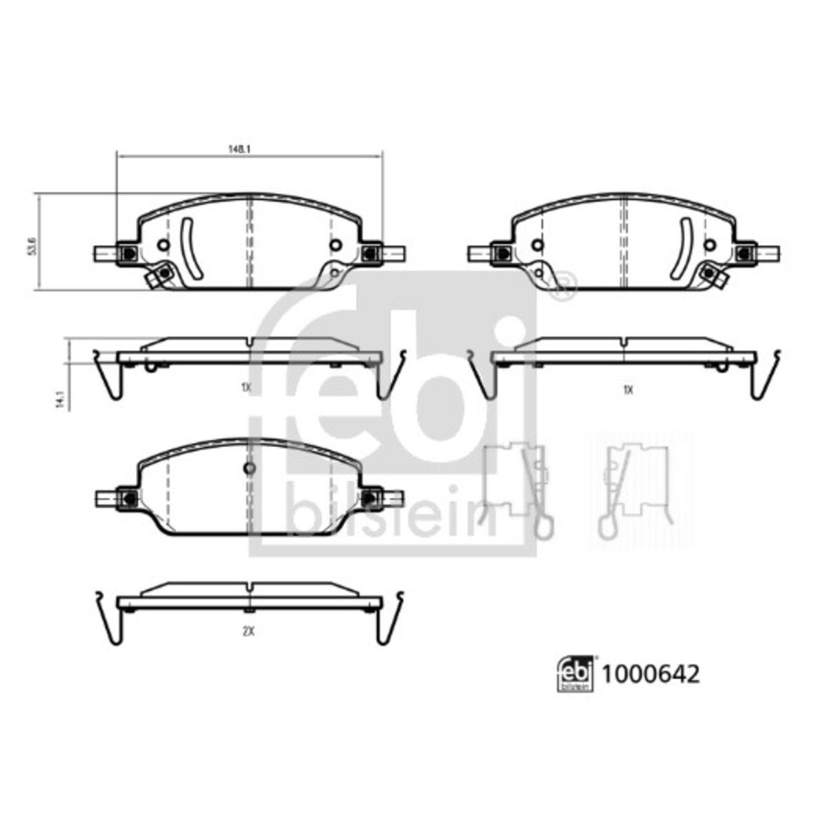 Jarrupalat, levyjarru FEBI BILSTEIN 1000642