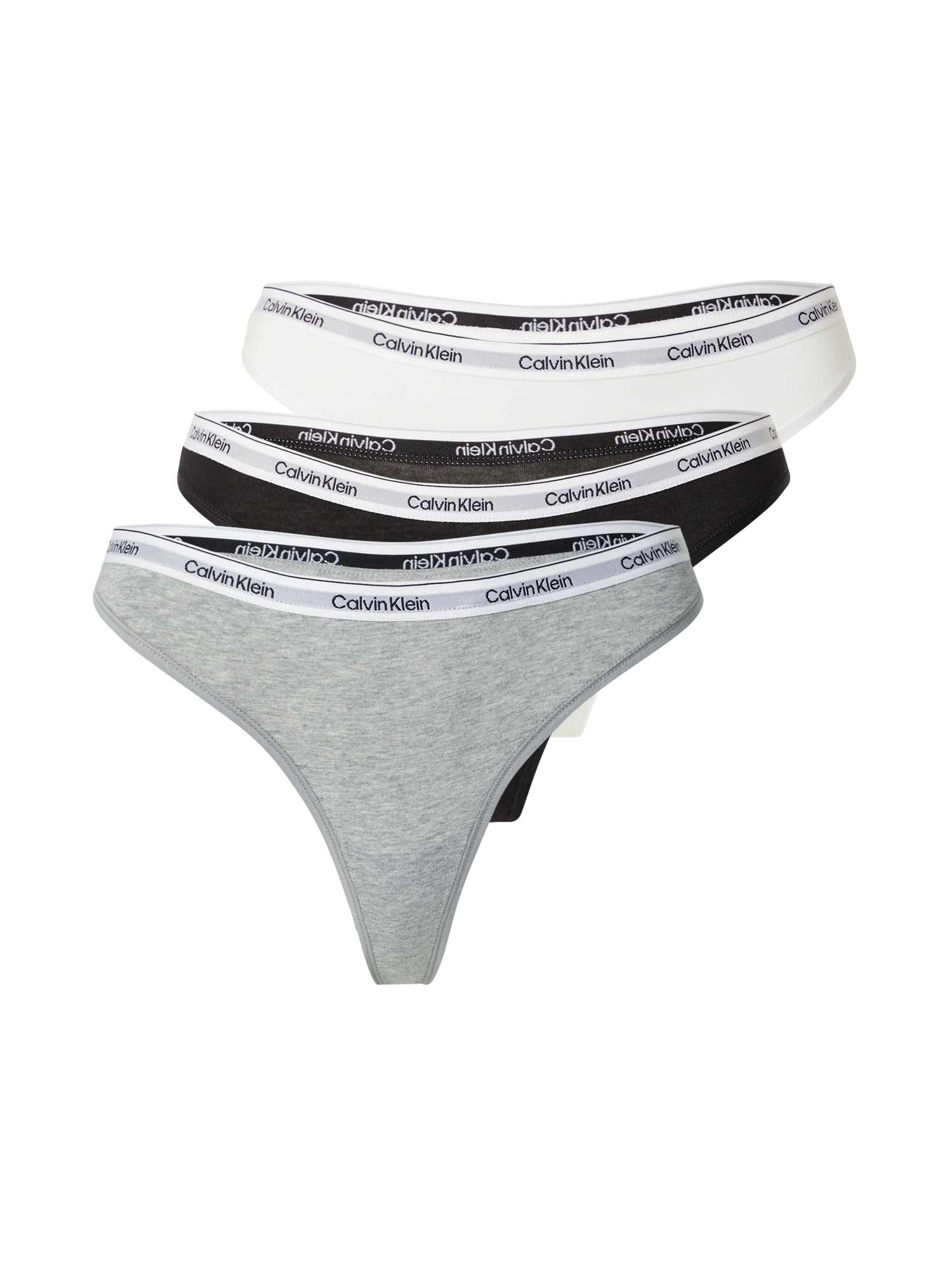 Calvin Klein Underwear Stringit harmaa / musta / valkoinen
