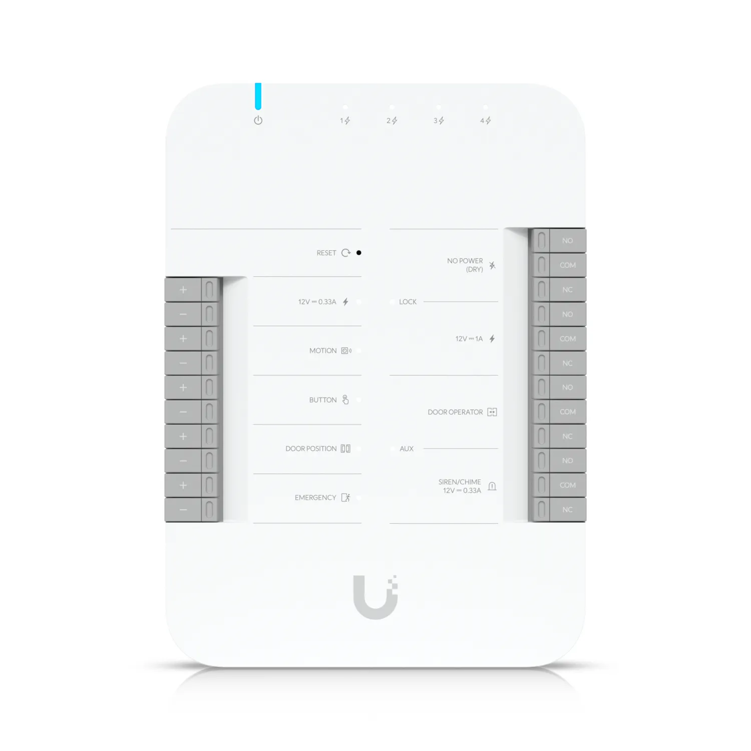 Ubiquiti Access Door Hub, 10,100,1000 Mbit/s, 30 W, 12 - 50 V, 0 - 40 °C, 5 - 90%, 174,9 mm