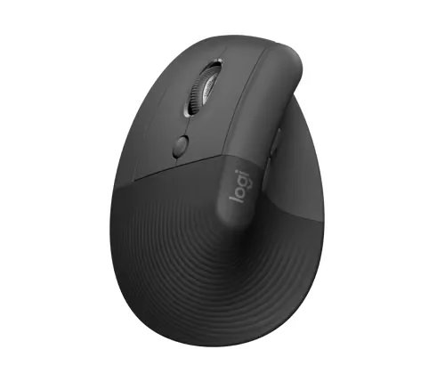 Logitech Lift Right Vertical - Valkoinen - Ergonominen hiiri - Optinen - 6 painiketta - Valkoinen