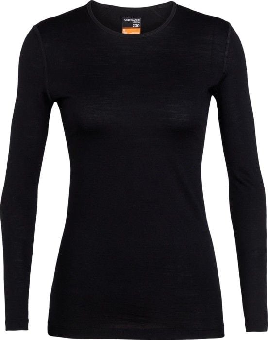 Icebreaker W 200 Oasis LS Creweewe Black - M