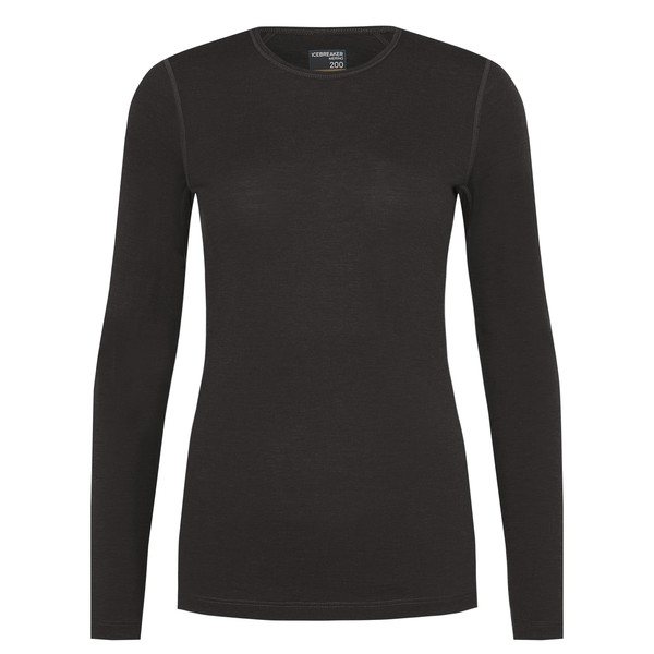 Icebreaker W 200 Oasis LS Creweewe Black - M