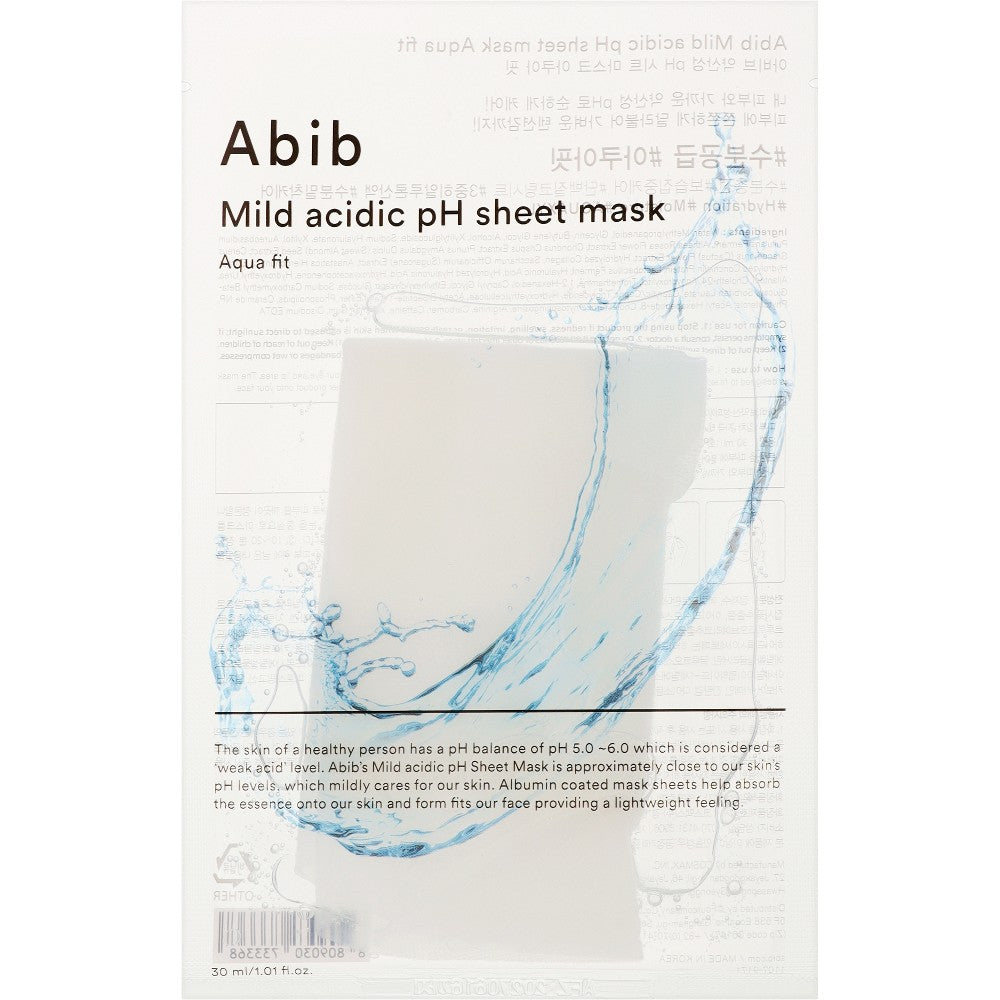Abib Mild Acidic pH Aqua Fit 30ml — Maschera in tessuto