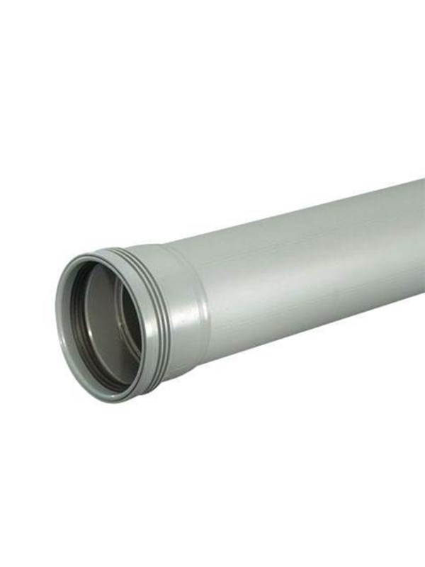 Wavin Wafix pp pipe with sleeve 40 x 1500 mm Harmaa