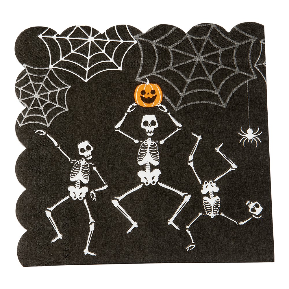 Lautasliinat Halloween Luuranko - 16-pakkaus