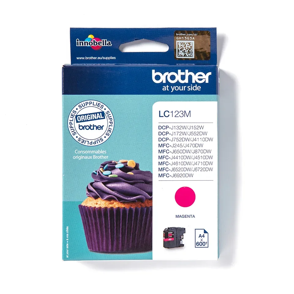 Brother LC123M-mustekasetti, magenta
