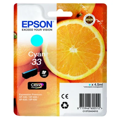Epson Epson 33 Mustepatruuna Cyan T3342 Vastaa: N/A