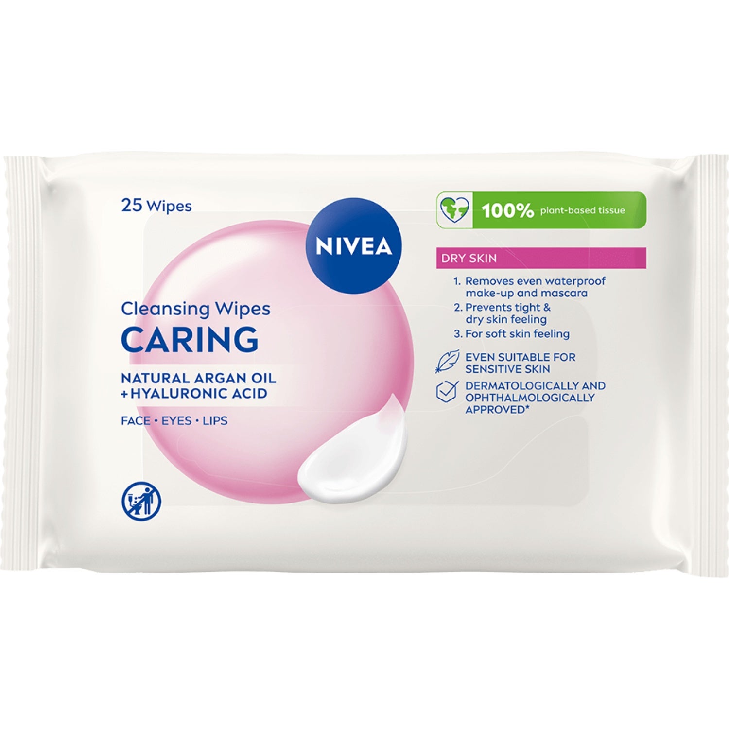 Nivea Caring Cleansing Wipes 25 stk