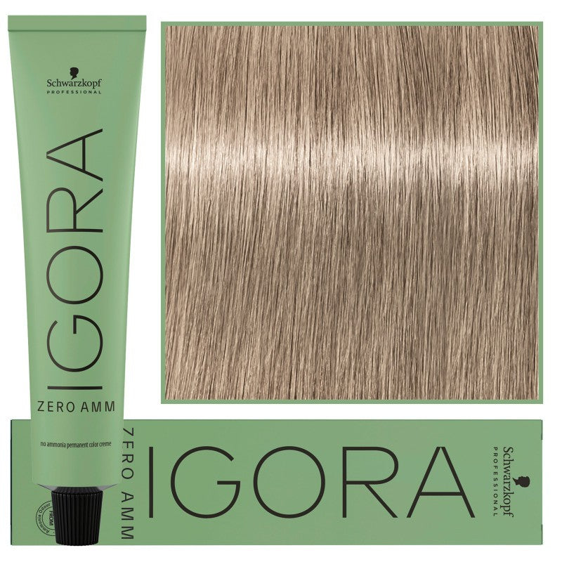 Schwarzkopf Ammattimainen Igora Zero Amm Hiusväri 60ml 9-1 | Erittäin vaalea tuhkanvaalea blondi