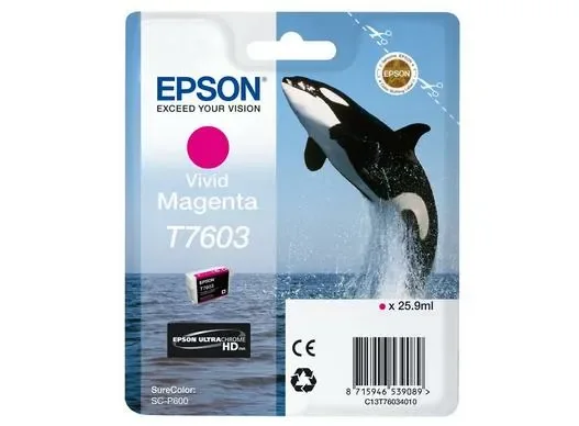 Epson T7603 - vivid magenta - original - ink cartridge