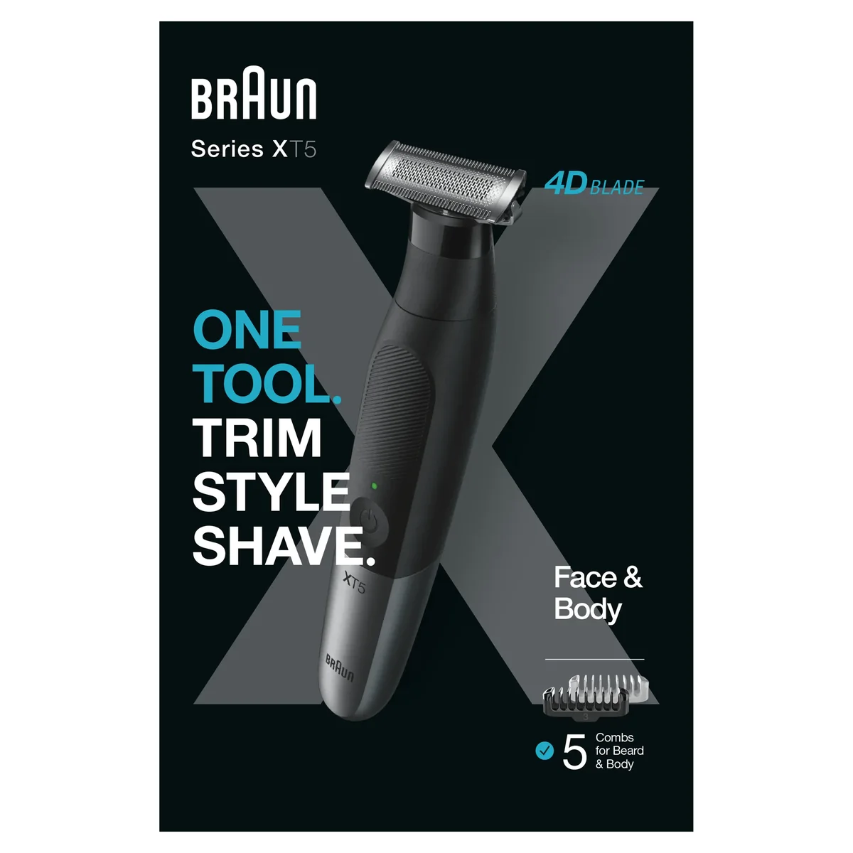 Braun Vartalotrimmeri Styler XT5100 Musta / Spc Harmaa