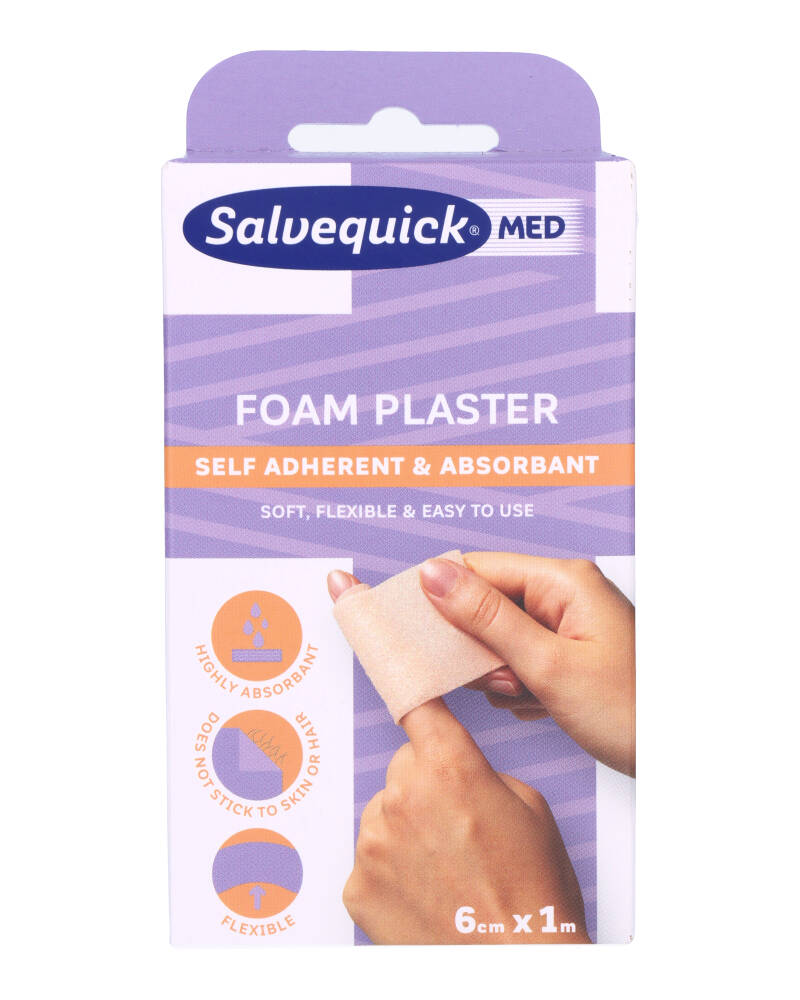 Salvequick Foam plaster, vaahtolaastari 6cmx1m