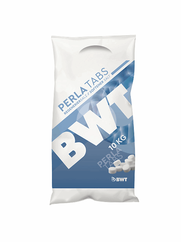 BWT Perla tabs suola 10 kg säkki - elintarvikelaatuinen BWT-suola, vedenpehmentimien regenerointi.