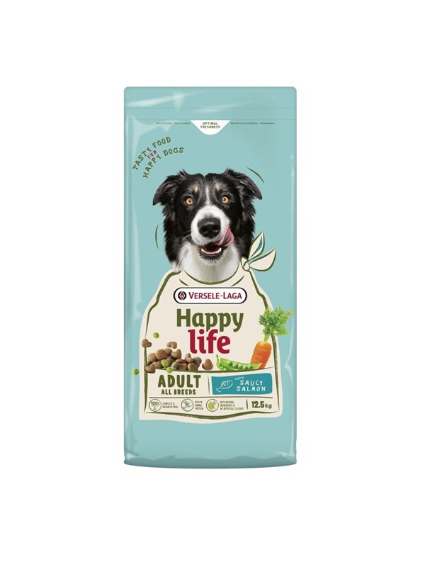 VERSELE-LAGA Happy Life Adult with Salmon, Koiran kuivaruoka, 12,5 kg