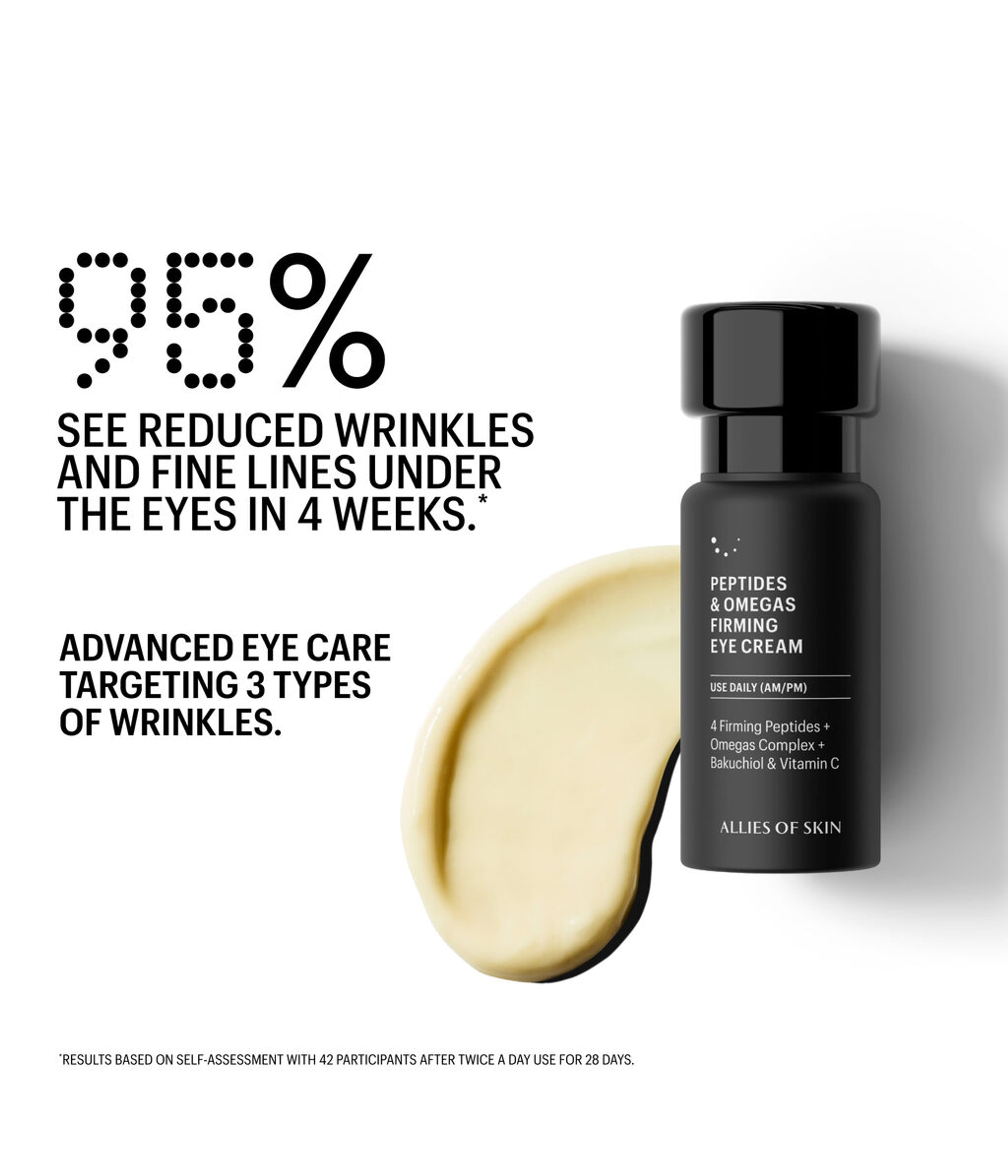 Allies of Skin Peptidit ja Omegat Kiinteyttävä Silmänympärysvoide 15 ml