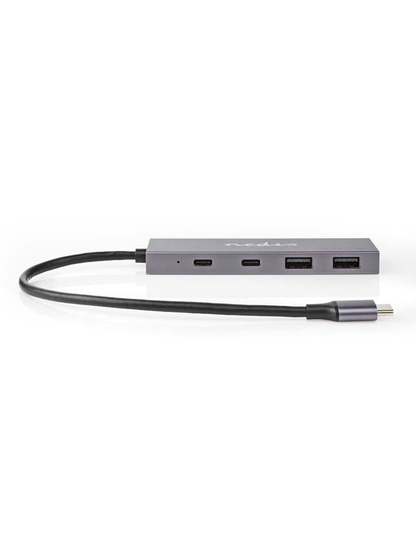 Nedis USB-keskitin | 1x USB-CTM 3.2 Gen 2 Male | 2x USB-A 3.2 Gen 2 Female / 2x USB-CTM 3.2 Gen 2 Female | 4-Porttinen port(s) | USB 3.2 Gen 2 | USB Virta | 10 Gbps