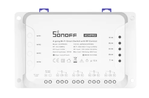 Sonoff 4CHPROR3, Älykytkin, Langaton, 2483 MHz, Valkoinen, WPA, WPA2, 120 - 240 V