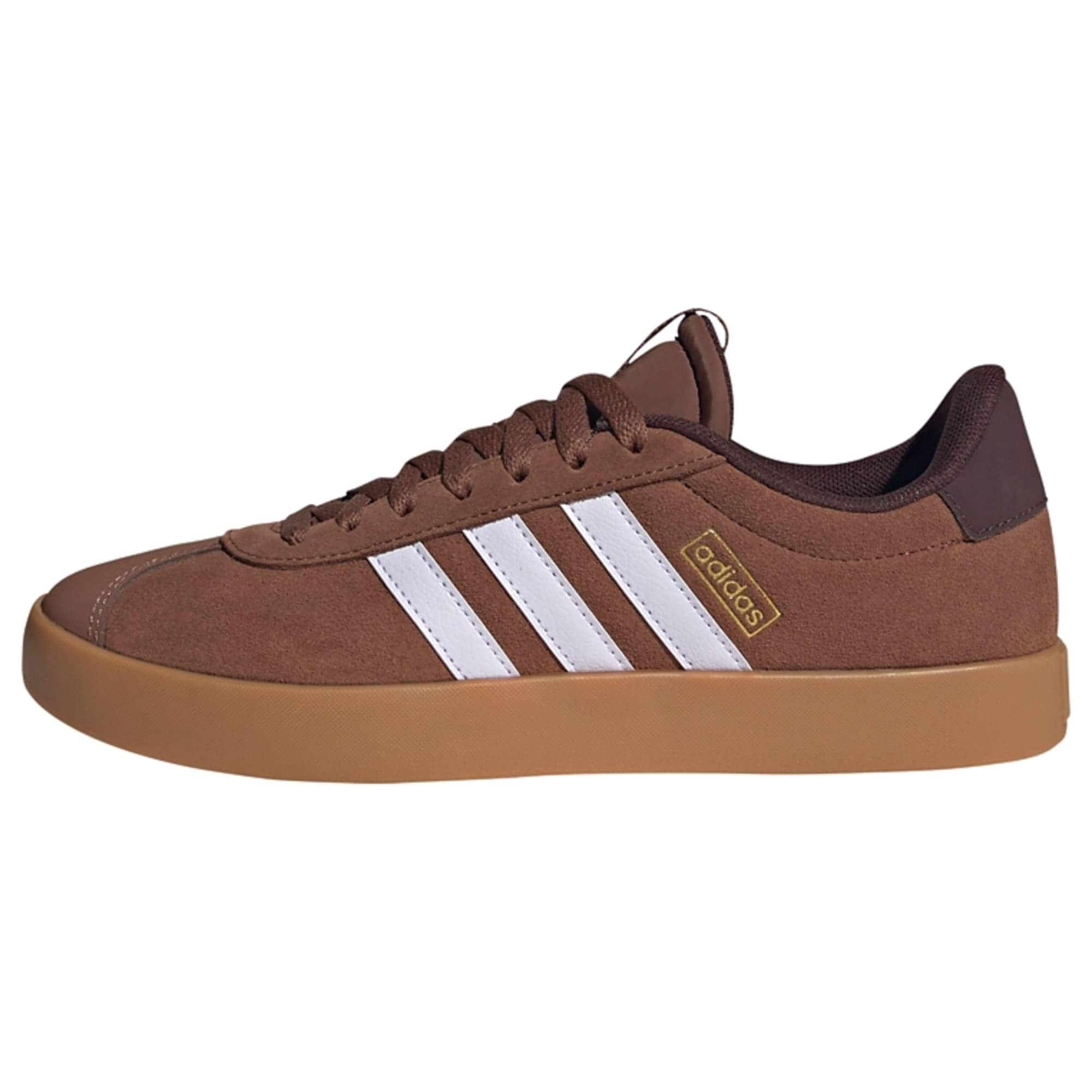 ADIDAS SPORTSWEAR Matalavartiset tennarit 'VL Court 3.0' ruskea / kulta / valkoinen