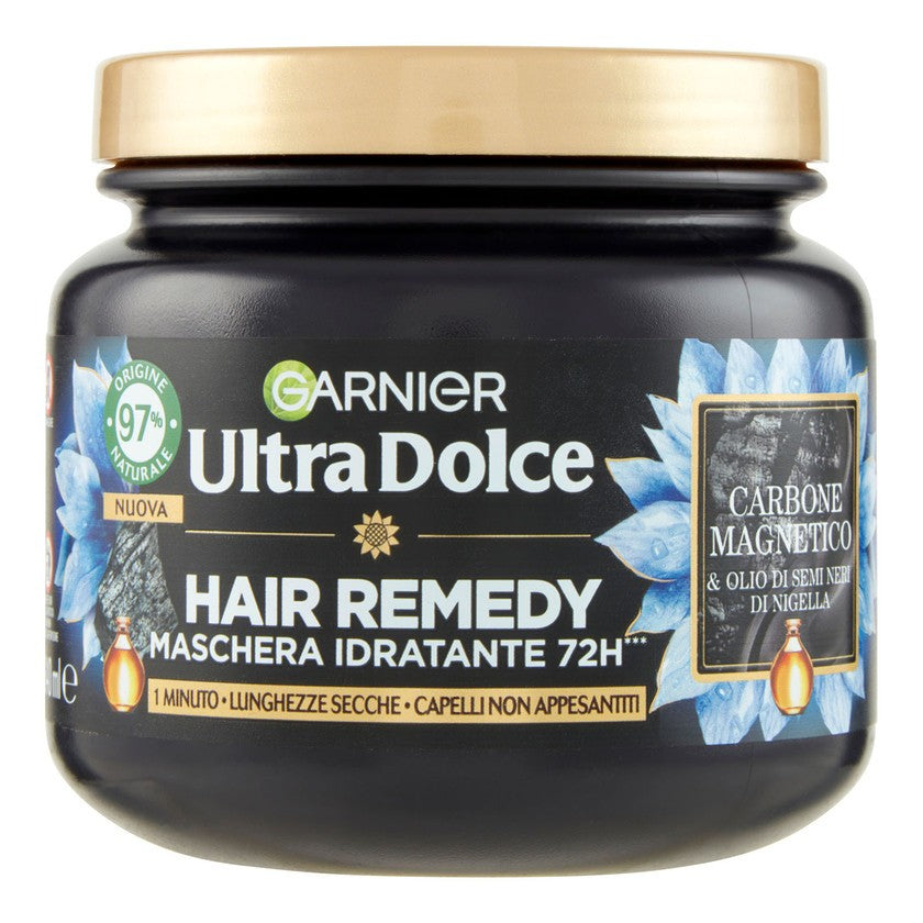 Garnier 72H kosteuttava hiusnaamio magneettihiilellä ja mustan siemenen öljyllä 340 ml