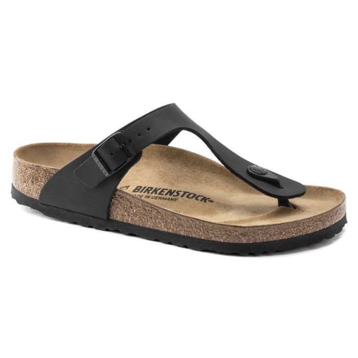 Birkenstock Gizeh Regular Birko-Flor K. 39 Musta Naiset