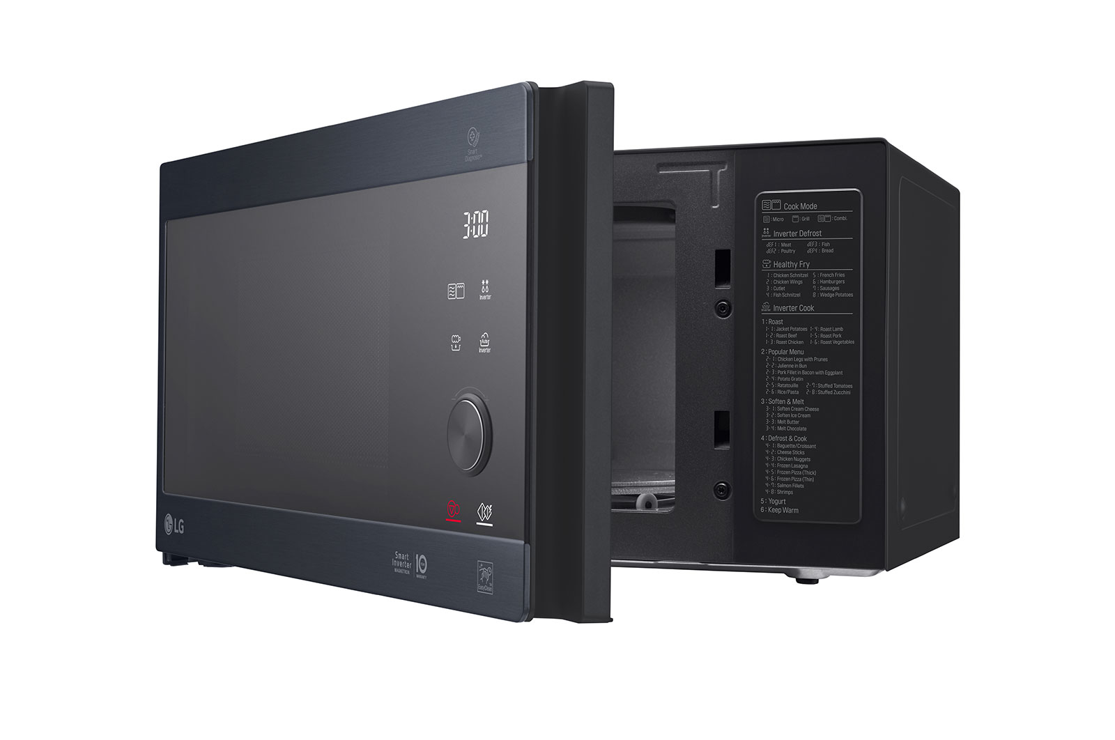 LG MH6565CPB, Pöytämalli, Grillimikroaaltouuni, 25 L, 1000 W, Sisäänrakennettu näyttö, LED