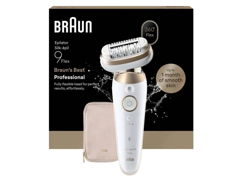 Braun Silk·épil 9 Flex 9-011 3D Wet & Dry -epilaattori, kulta