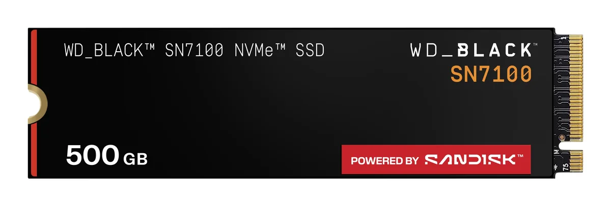 WD Black SN7100 500 Gt M.2 PCIe 4.0 NVMe -SSD-levy